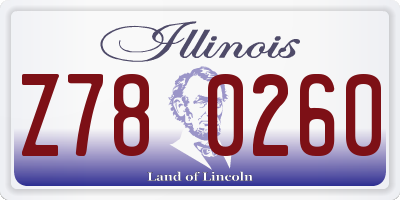 IL license plate Z780260