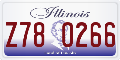 IL license plate Z780266