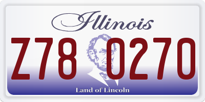 IL license plate Z780270