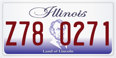 IL license plate Z780271