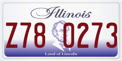 IL license plate Z780273