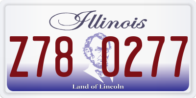 IL license plate Z780277