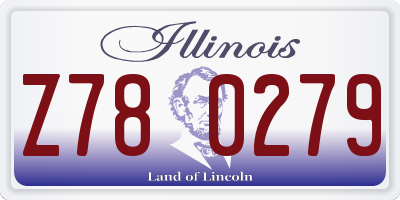 IL license plate Z780279