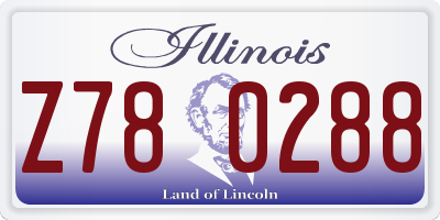 IL license plate Z780288