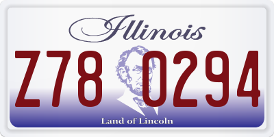 IL license plate Z780294
