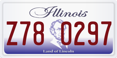 IL license plate Z780297