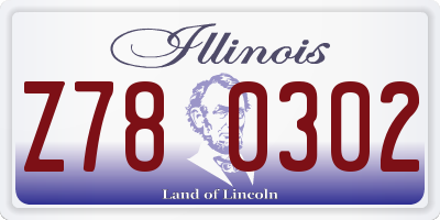 IL license plate Z780302