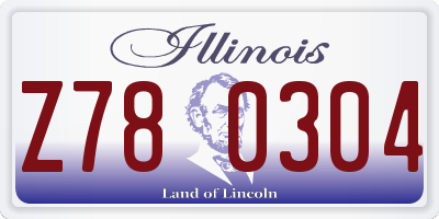 IL license plate Z780304