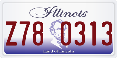 IL license plate Z780313