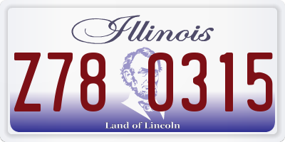 IL license plate Z780315