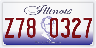 IL license plate Z780327