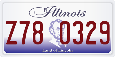 IL license plate Z780329