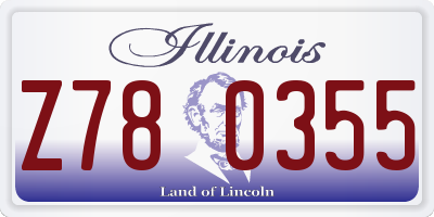 IL license plate Z780355