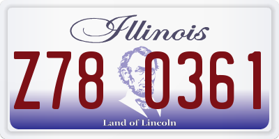 IL license plate Z780361