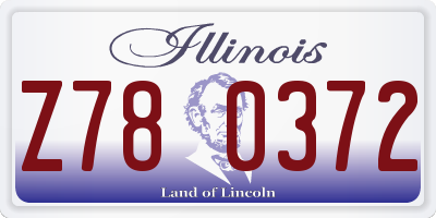 IL license plate Z780372
