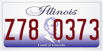 IL license plate Z780373