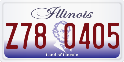 IL license plate Z780405