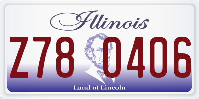 IL license plate Z780406