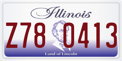 IL license plate Z780413