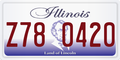IL license plate Z780420
