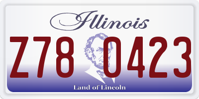 IL license plate Z780423