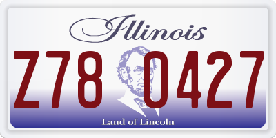 IL license plate Z780427