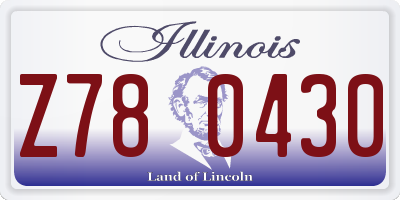 IL license plate Z780430