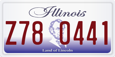 IL license plate Z780441