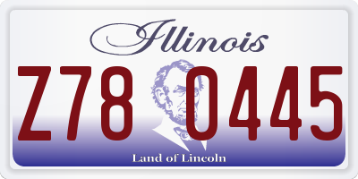 IL license plate Z780445