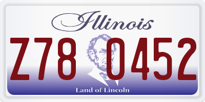IL license plate Z780452