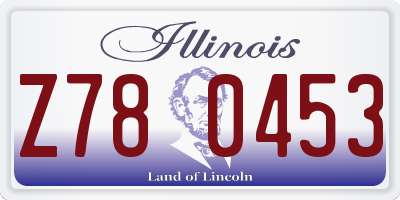 IL license plate Z780453