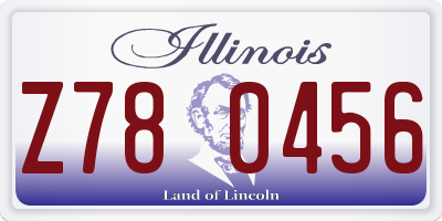 IL license plate Z780456