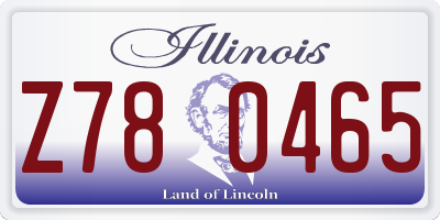 IL license plate Z780465
