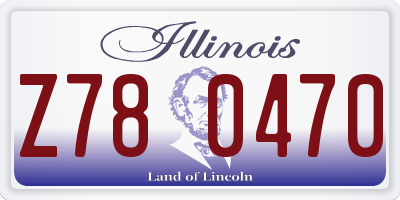 IL license plate Z780470