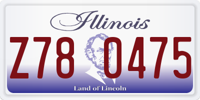 IL license plate Z780475