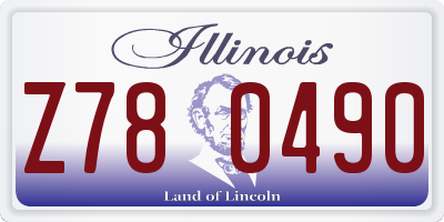 IL license plate Z780490