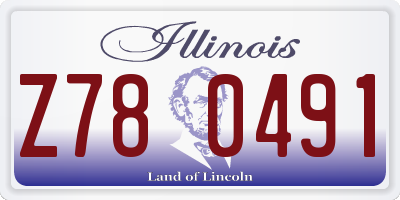 IL license plate Z780491