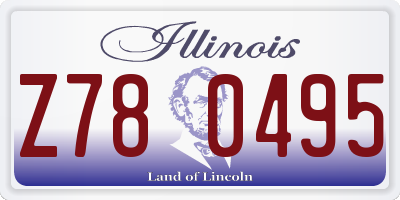 IL license plate Z780495