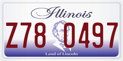 IL license plate Z780497