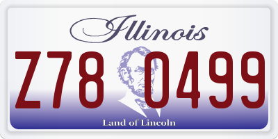 IL license plate Z780499