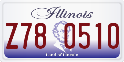 IL license plate Z780510