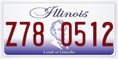 IL license plate Z780512
