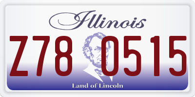 IL license plate Z780515