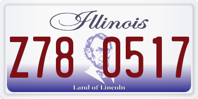 IL license plate Z780517