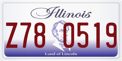 IL license plate Z780519
