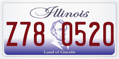 IL license plate Z780520
