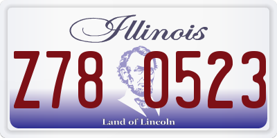 IL license plate Z780523