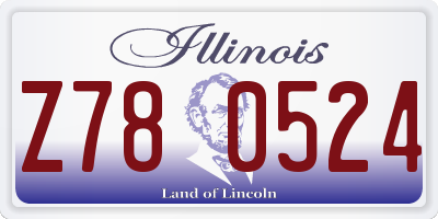 IL license plate Z780524