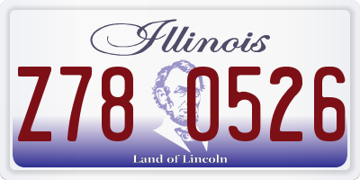 IL license plate Z780526