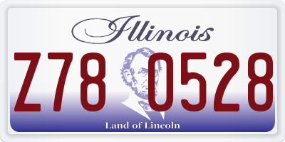 IL license plate Z780528
